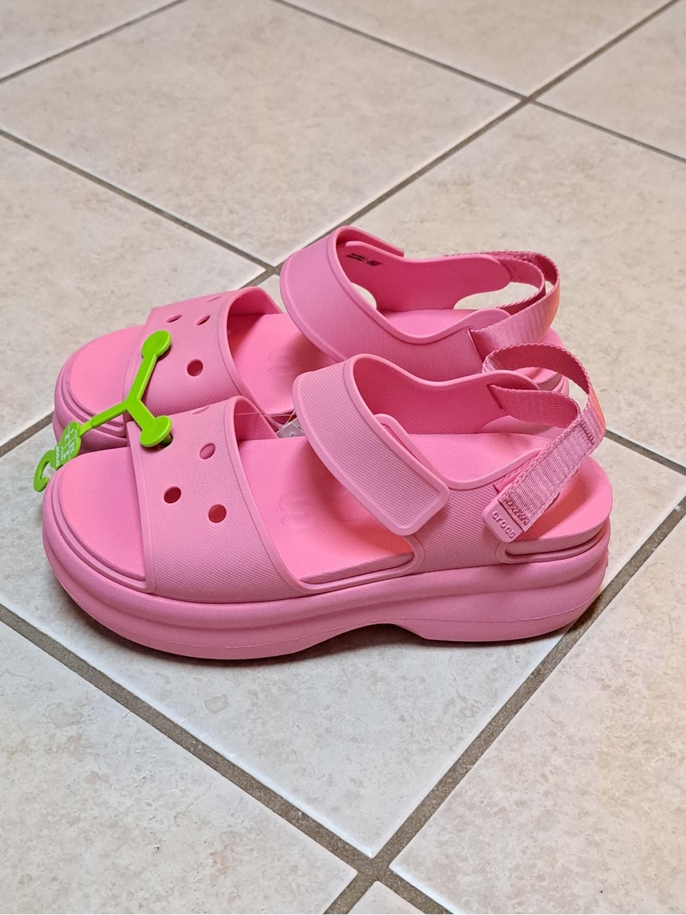 Crocs Soho Y-Strap Sandals - Pink Lemonade- Women's size 8